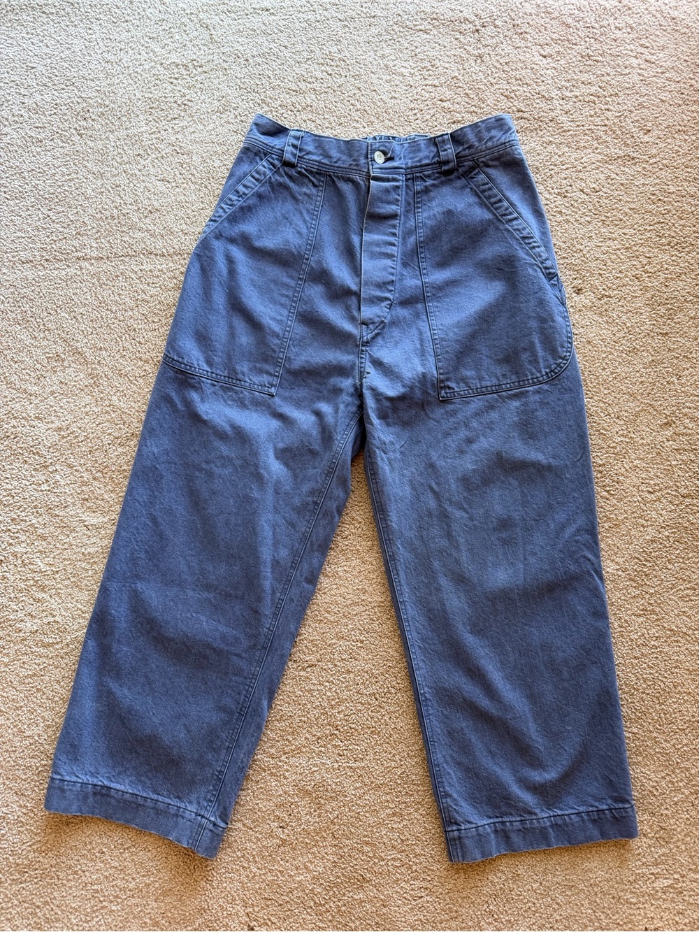 Chimala -Women's denim workwear wide crop Jeans - Relaxed fit